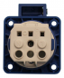 Preview: Schuko Anbausteckdose 230V 3p. blau