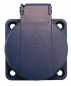 Preview: Schuko Anbausteckdose 230V 3p. blau