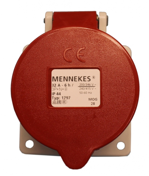 CEE Anbaudose 32A 400V 5p. 6h